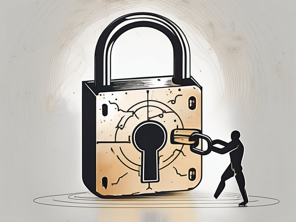 A padlock being opened by a key shaped like a healthy food item